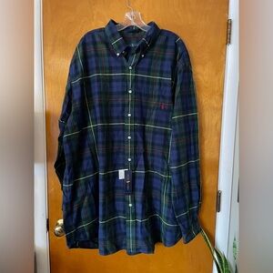 NWT Ralph Lauren Polo tartan plaid cotton button down shirt Long Sleeve 2LT